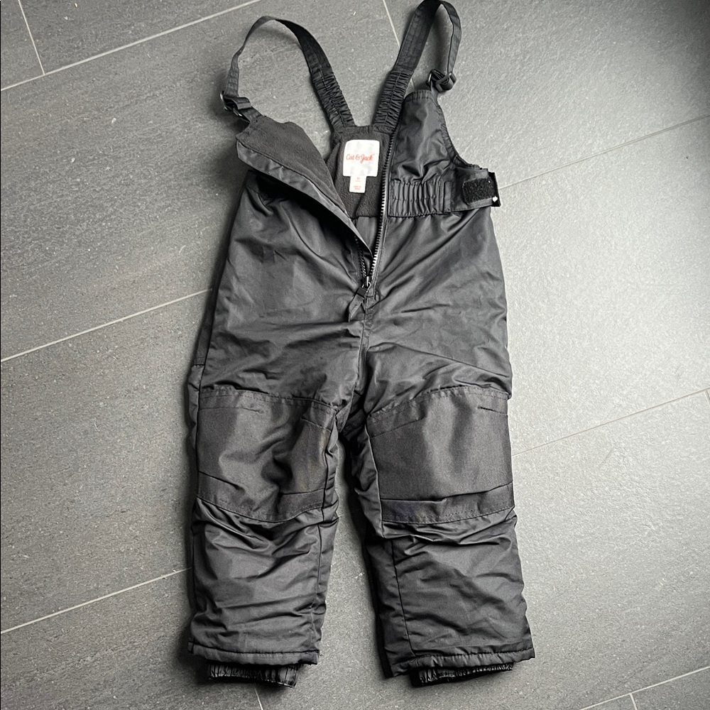 Cat & Jack Black Kids' Snow Bib Overalls
